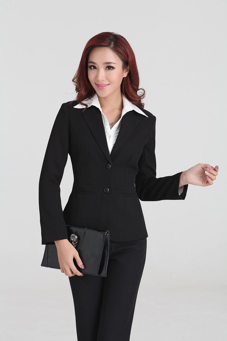 黑色 经典两粒扣 女西装